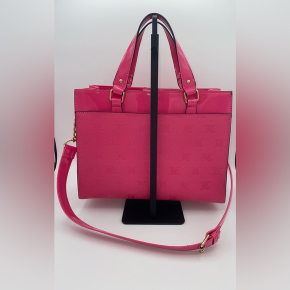 Juicy Couture Nailed it Tote Crossbody Bag and Wallet Hot Pink - Picture 4 of 12